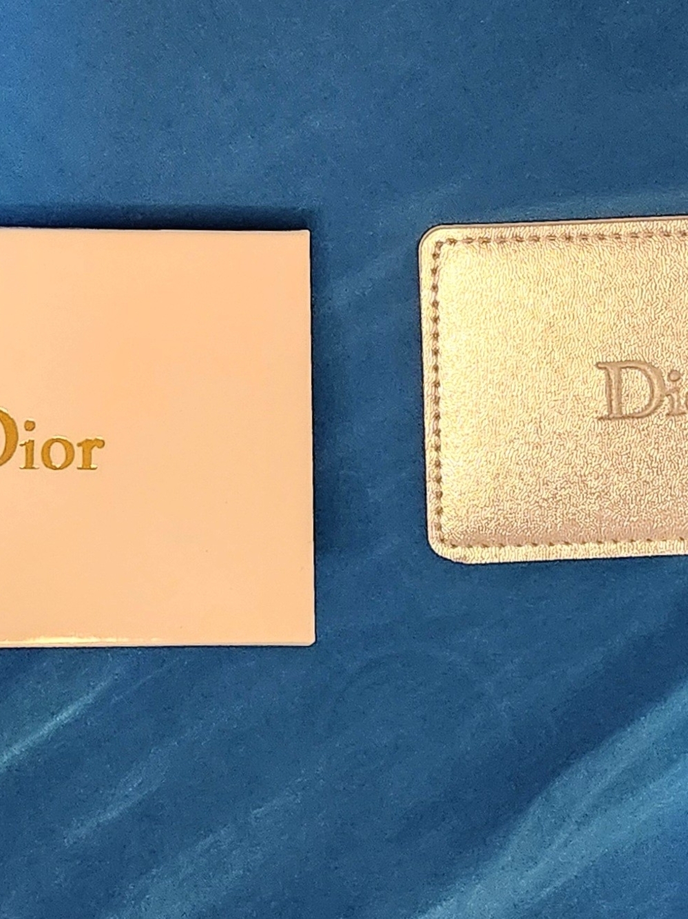 Dior Rose Gold Silver Card Holder And Metal Insert Mirror - Picture 5 of 6